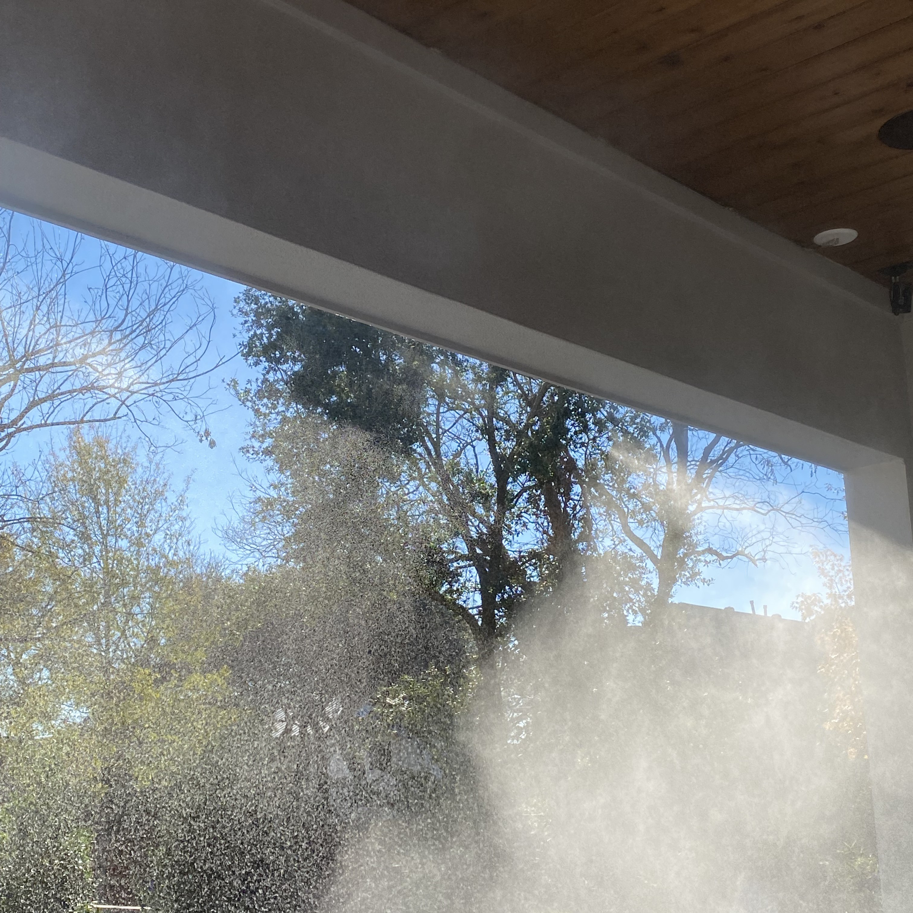 Cool misting system installation.